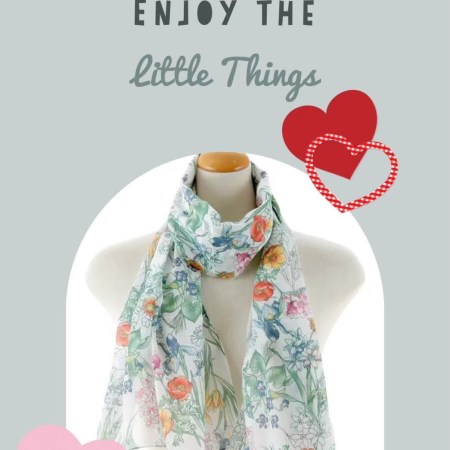 繽紛花漾圍巾B00001