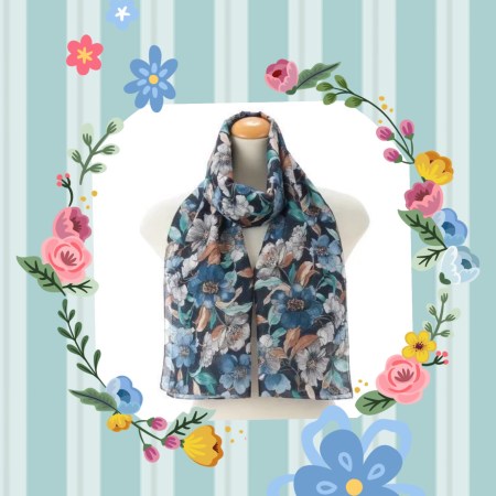 繽紛花漾圍巾B00017