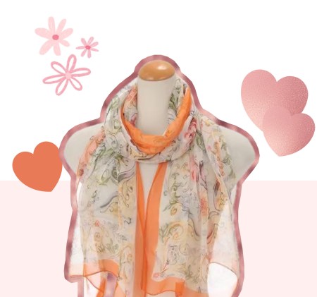 繽紛花漾圍巾B00021