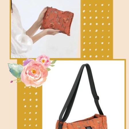 拉塔印花摺疊單肩包D00005