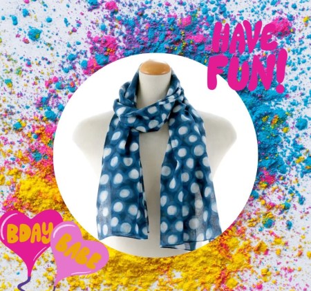 繽紛花漾圍巾B00011