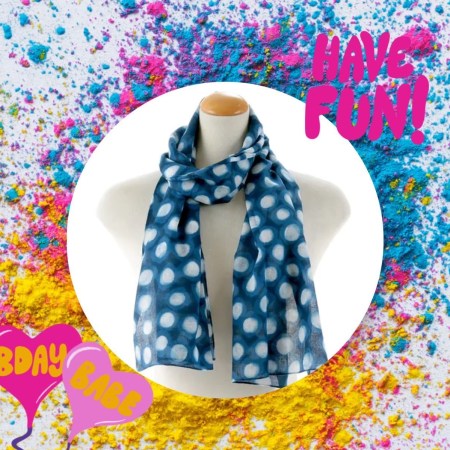 繽紛花漾圍巾B00011