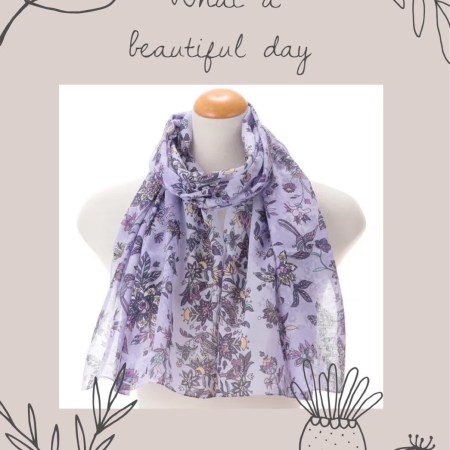 繽紛花漾圍巾B00012