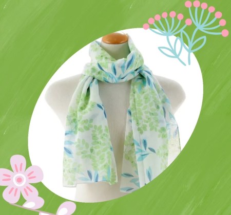 繽紛花漾圍巾B00002