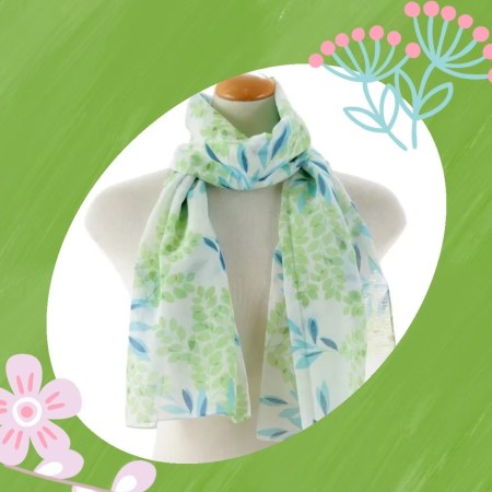 繽紛花漾圍巾B00002