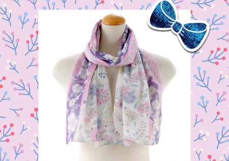 繽紛花漾圍巾B00004