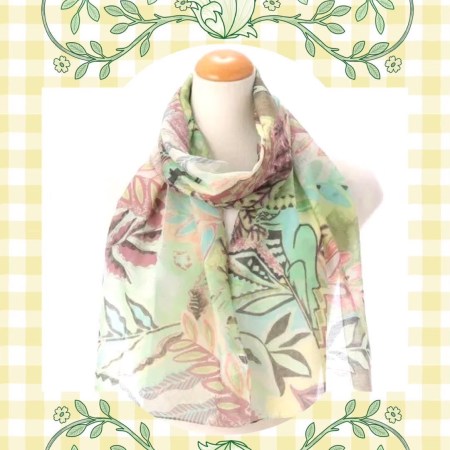 繽紛花漾圍巾B00020