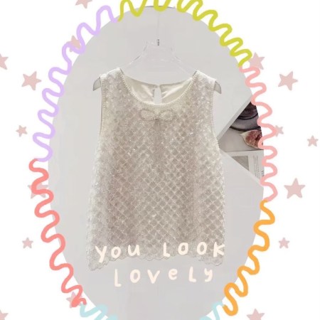 蝴蝶結鑽背心A00006