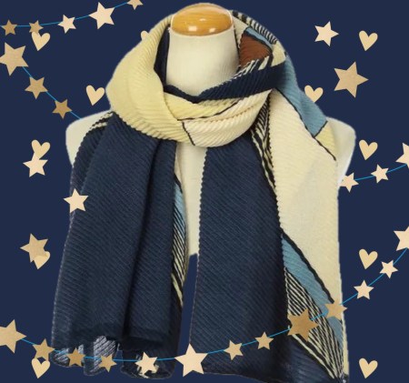 繽紛花漾圍巾B00028