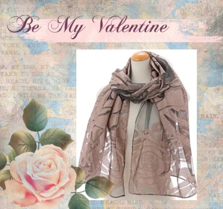 繽紛花漾圍巾B00027