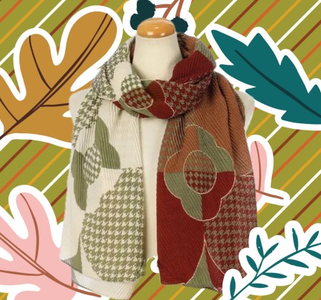 繽紛花漾圍巾B00029