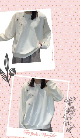 珍珠繡花上衣A00010