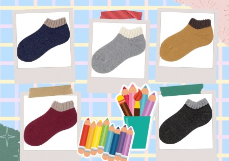 日本製絨毛針織短襪C00023