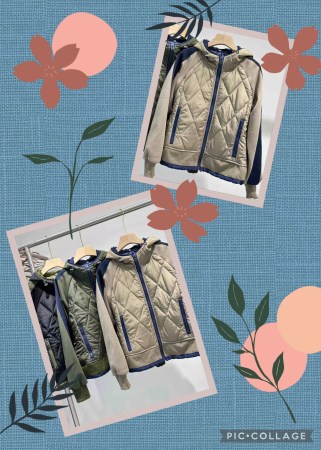 撞色拼接鋪棉外套A00020