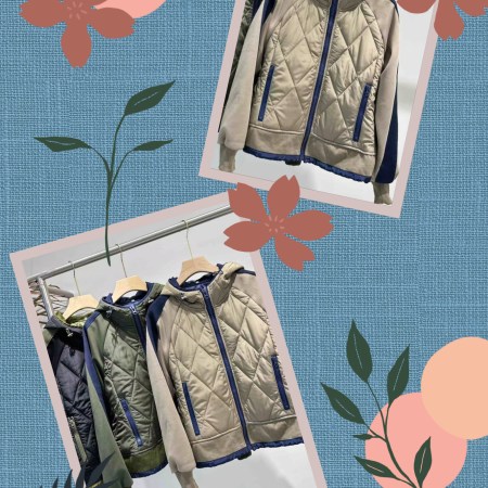 撞色拼接鋪棉外套A00020