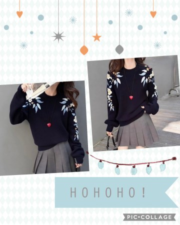 鑽花針織羊毛上衣A00017