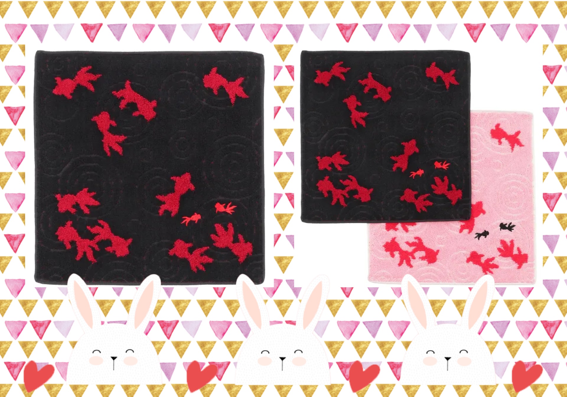 大正浪漫刺繡手帕(金魚)H00007:圖片 2